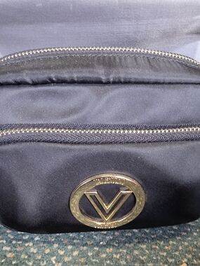 Valentino Black Tote with Gold Logo Accent